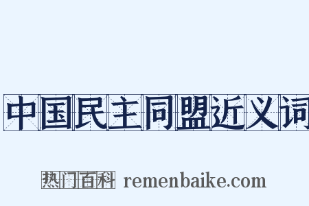 中国民主同盟近义词是什么意思的图片